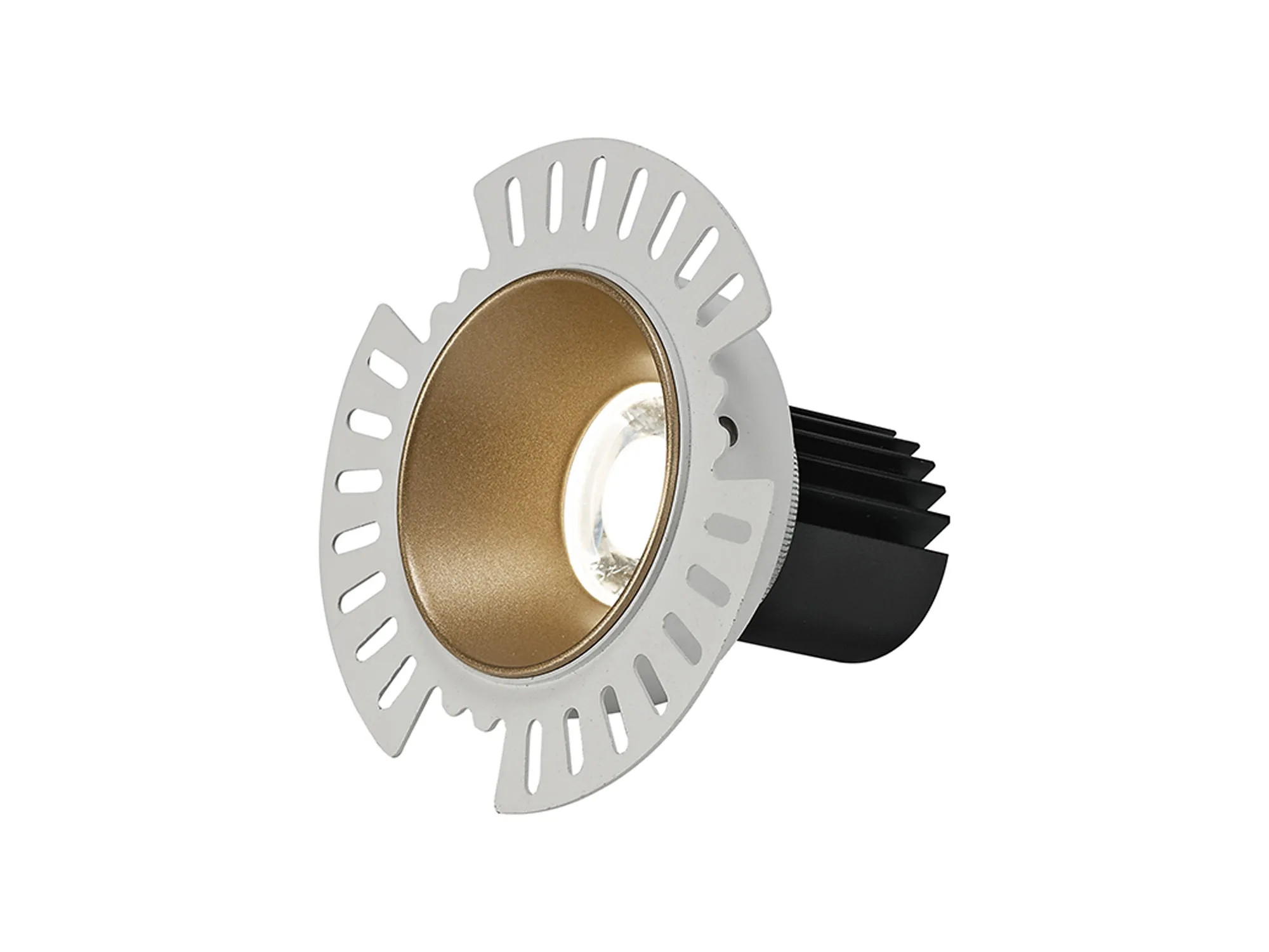 Basy 9 Tridonic Powered 9W 4000K 890lm 24° CRI>90 LED Engine, 250mA Gold Fixed Recessed Spotlight, IP20 DM201785  Dlux Basy 9